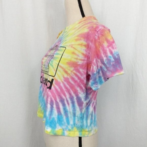 Polaroid Tie Dye Twirl Polaroid Camera Graphic Print Crop Top S - Picture 3 of 5